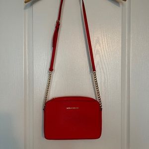 Michael Kors Jet Set Large Saffiano Leather Crossbody Bag